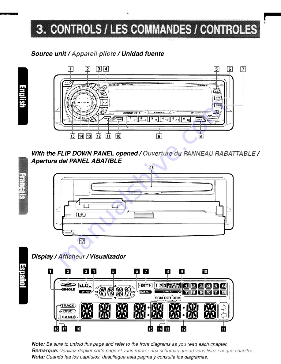 Clarion rdx665dz Owner'S Manual Download Page 5