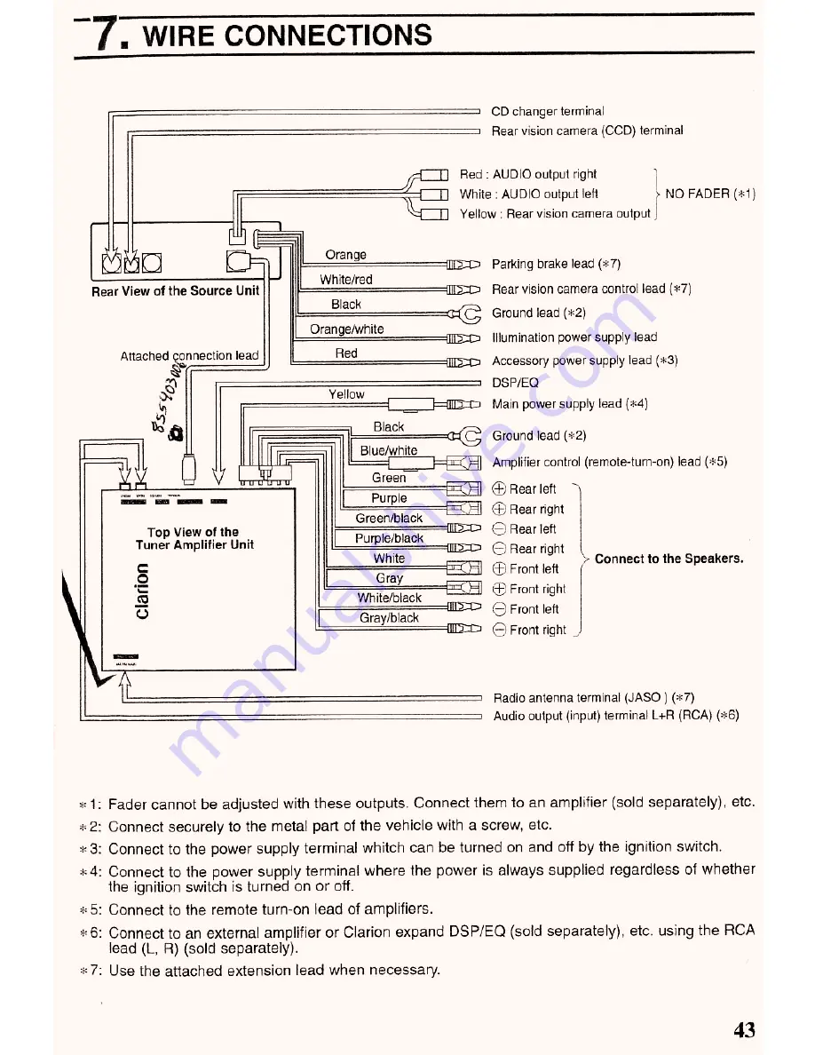 Clarion VRX8271 Owner'S Manual And Installation Manual Download Page 41