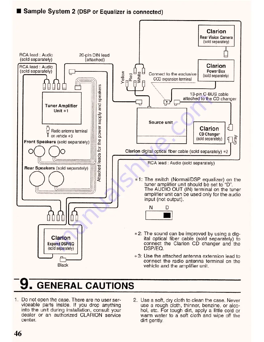 Clarion VRX8271 Owner'S Manual And Installation Manual Download Page 44