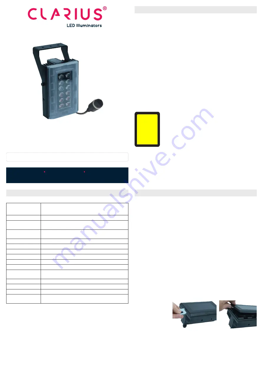 CLARIUS HL-8CW-IP Quick Installation Manual Download Page 1