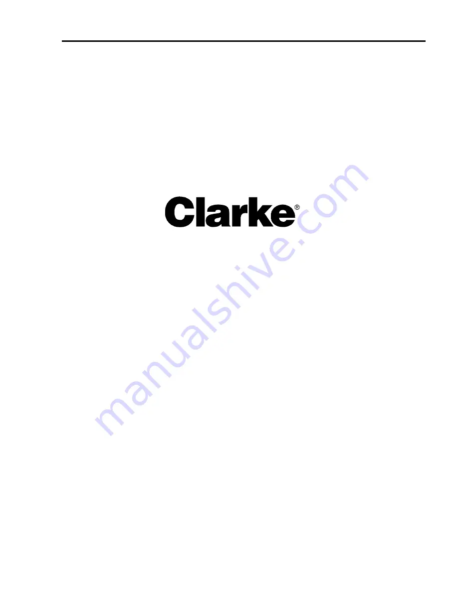 Clarke 01278A Operator'S Manual Download Page 22