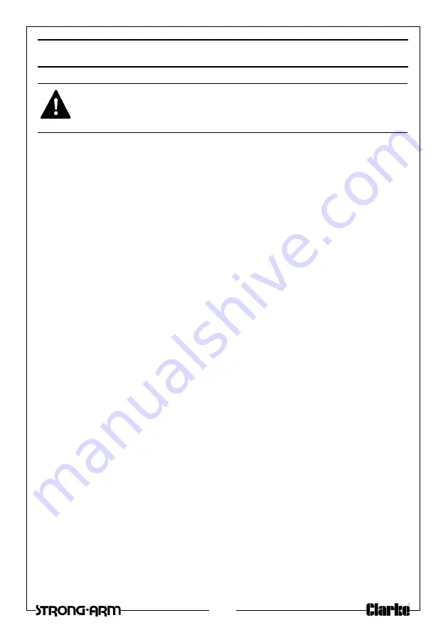 Clarke 7623071 Operation & Maintenance Instructions Manual Download Page 3