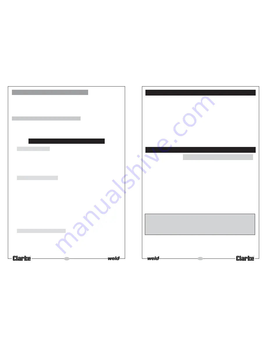 Clarke Arc/Tig120 Operating & Maintenance Manual Download Page 8