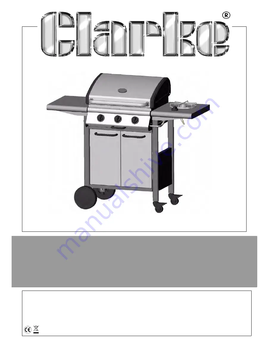 Clarke BBQ3 User Manual Download Page 1