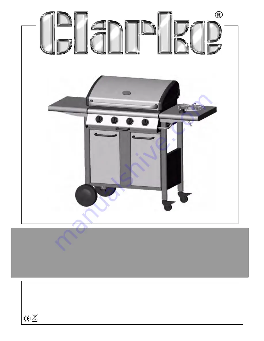 Clarke BBQ4 User Manual Download Page 1