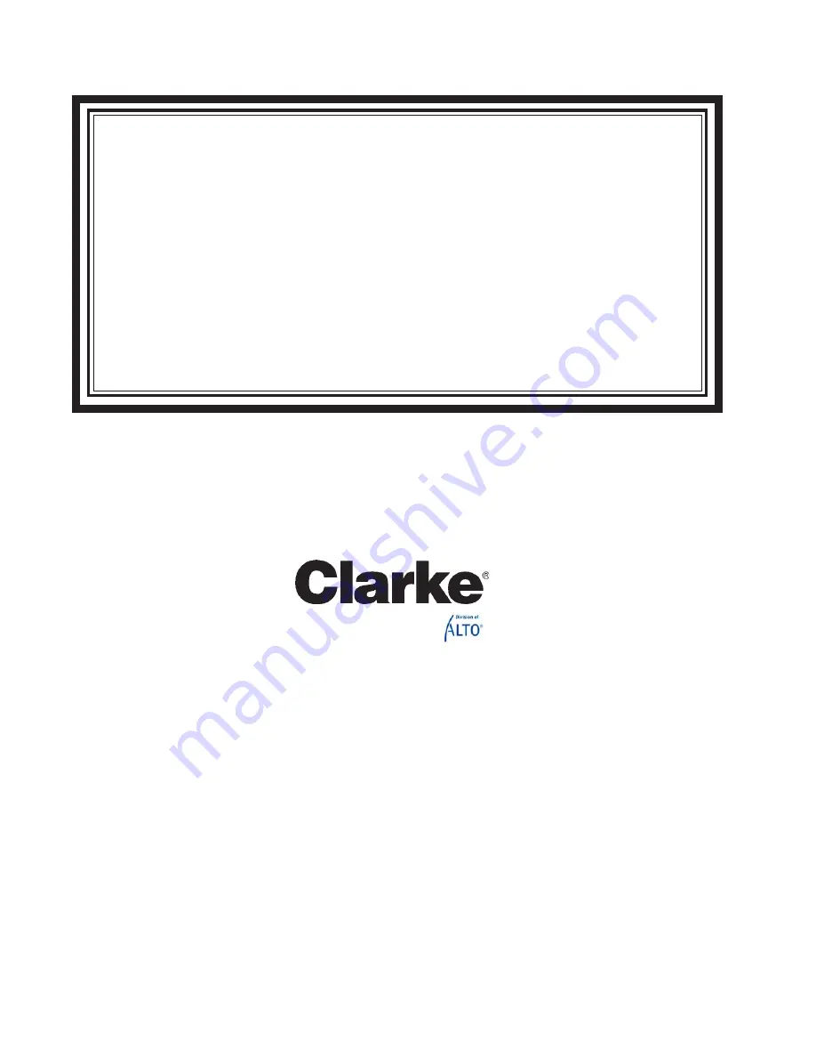 Clarke BextSpot Operator'S Manual Download Page 16