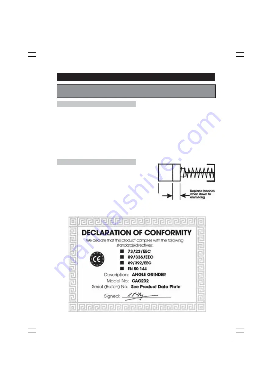 Clarke CAG232 Operating & Maintenance Instructions Download Page 10