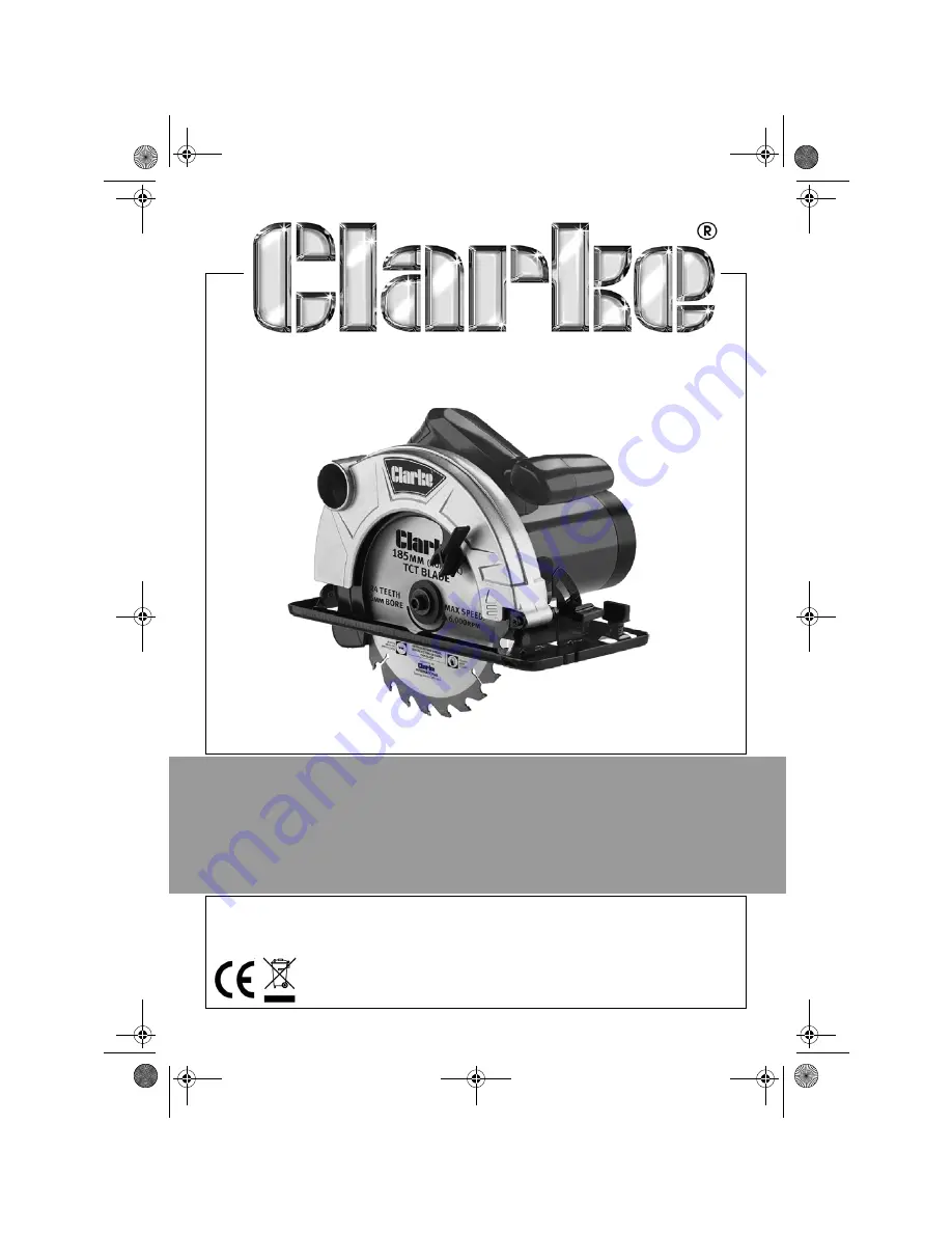 Clarke CCS185B Скачать руководство пользователя страница 1
