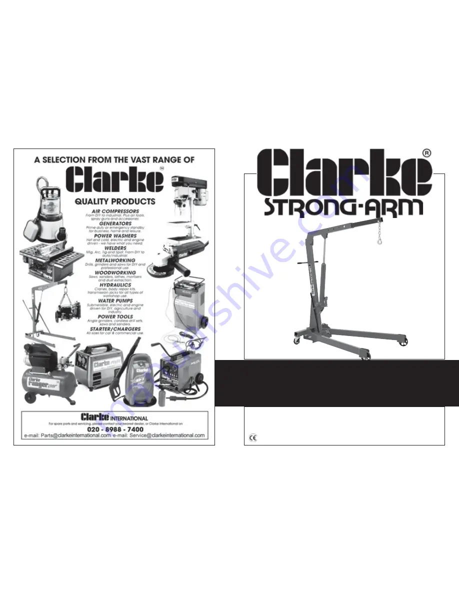 Clarke CFC100 Operating & Maintenance Instructions Download Page 1