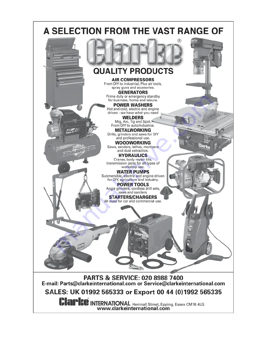 Clarke CHT735 Operating Instructions Download Page 4