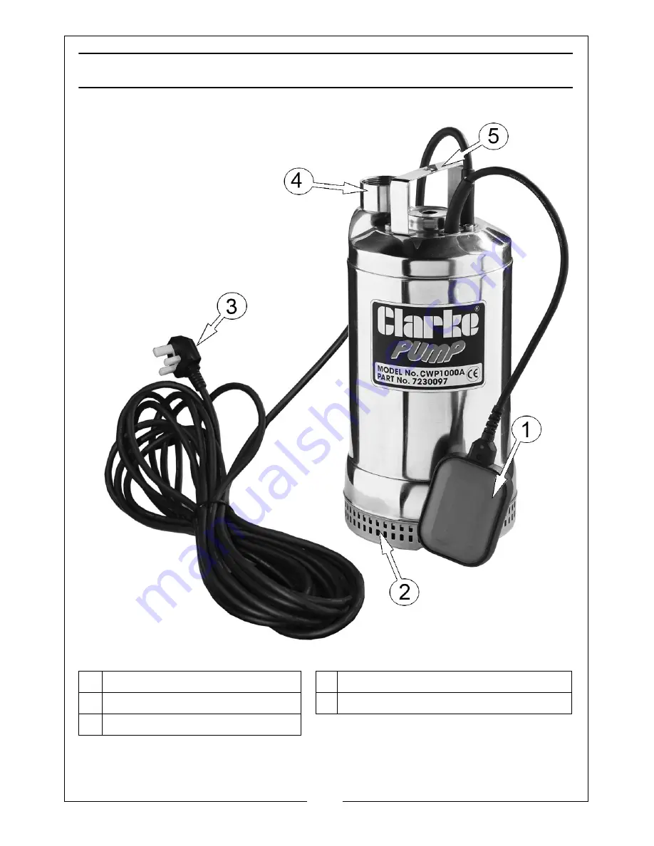 Clarke CWP1000A Скачать руководство пользователя страница 4