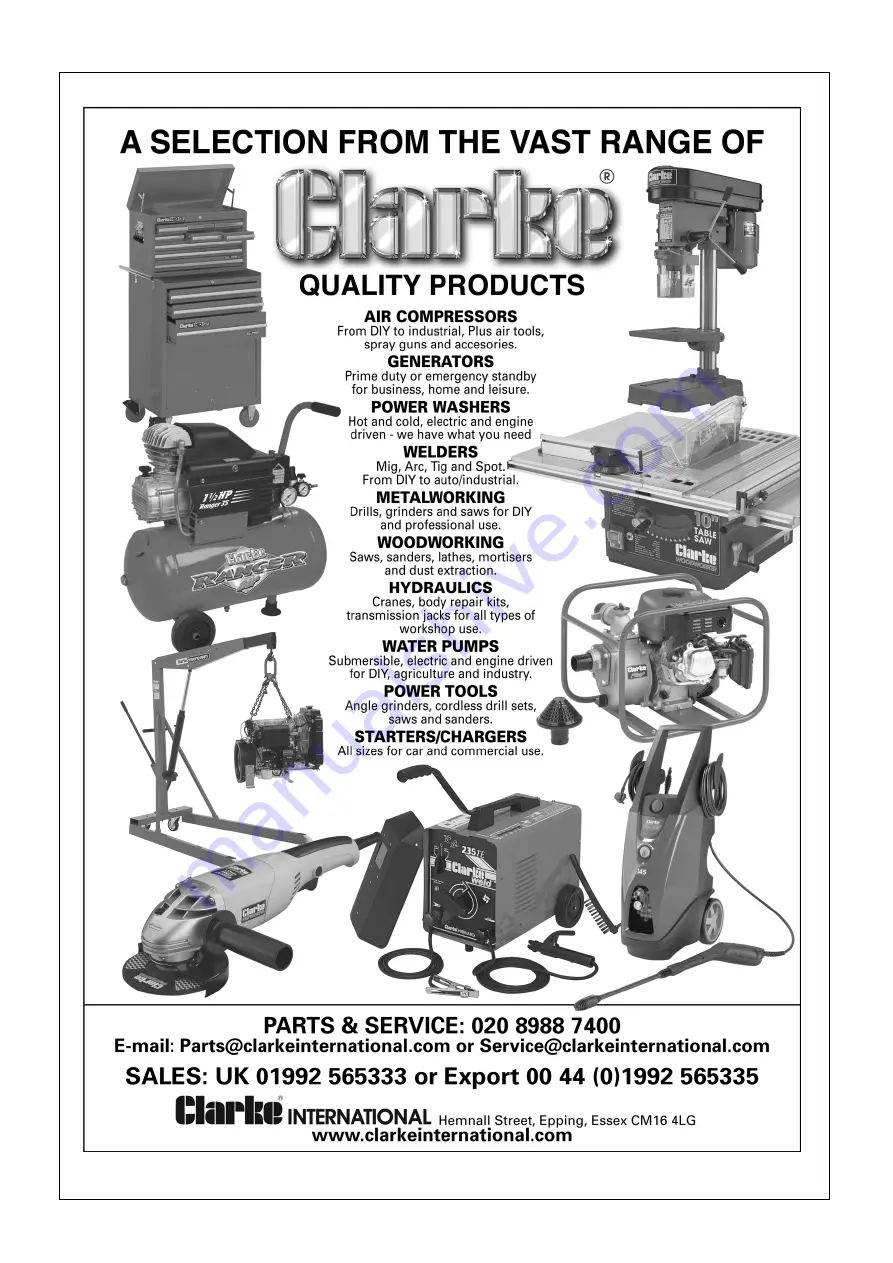 Clarke DORCHESTER Quick Manual Download Page 4