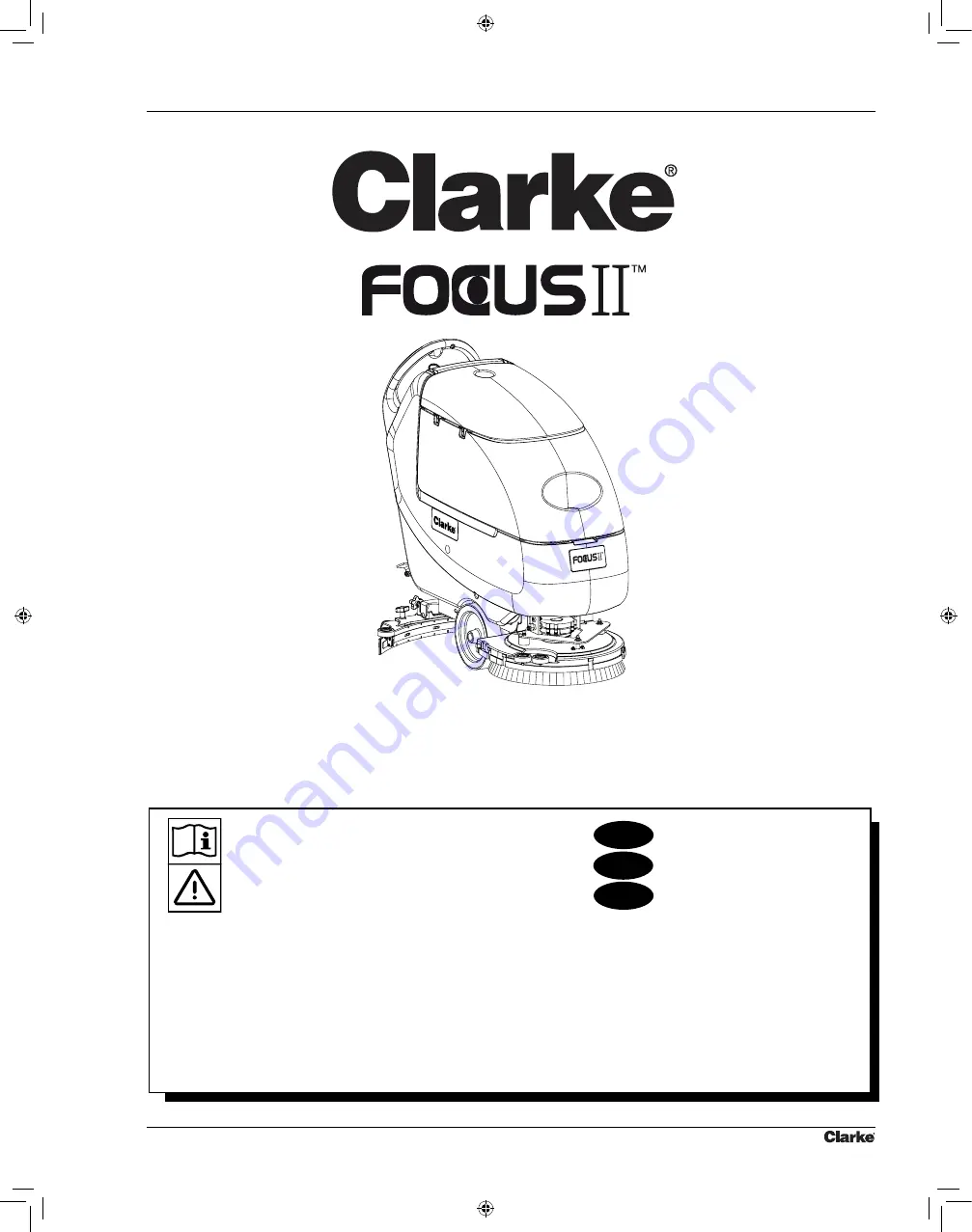 Clarke Focus II Operator'S Manual Download Page 2