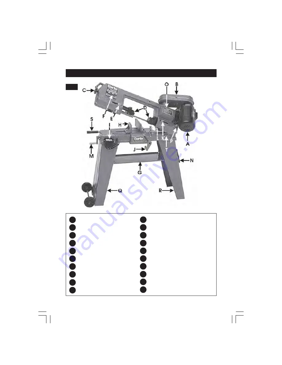 Clarke Metalworker CBS45MD Operating & Maintenance Manual Download Page 7