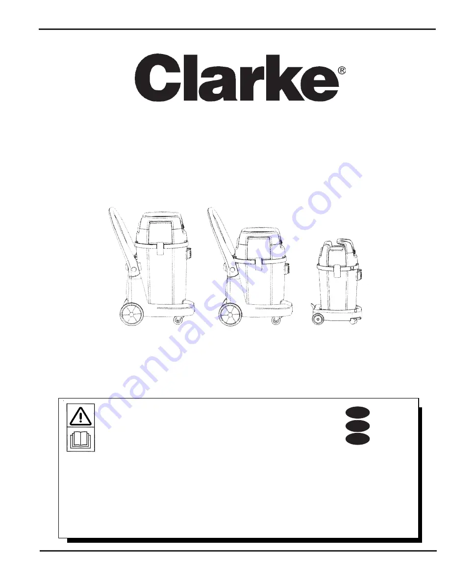 Clarke OFR 9 Operator'S Manual Download Page 1