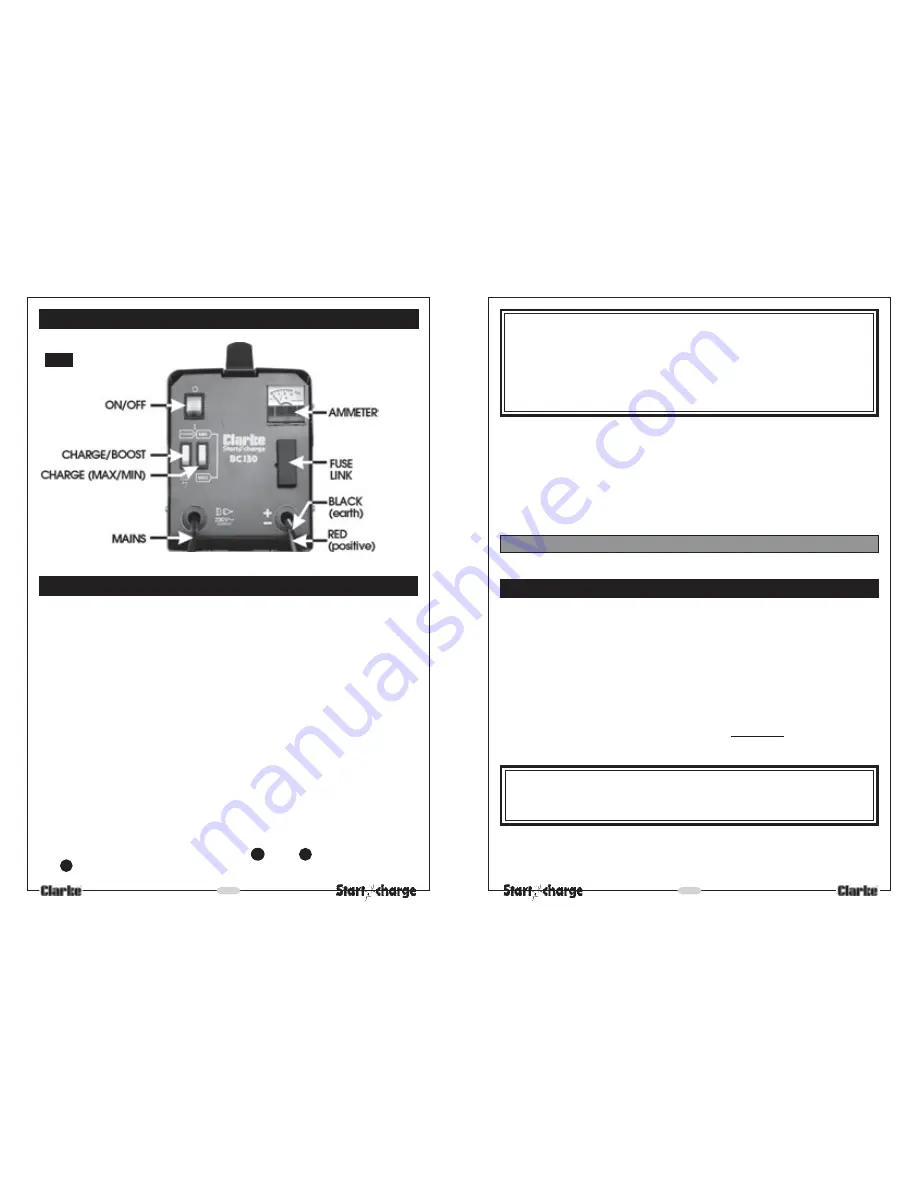 Clarke Start-N-Charge BC130 Operating Instructions Manual Download Page 6