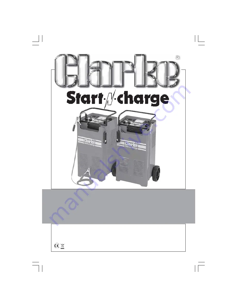 Clarke Start n charge BC260N Operating And Maintenance Instructions Manual Download Page 1