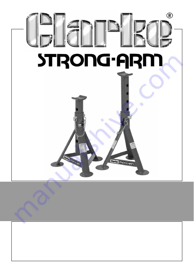 Clarke STRONG-ARM CAX3TPB Скачать руководство пользователя страница 1