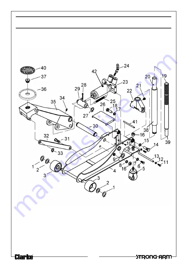 Clarke Strong-Arm CTJ4000G Operation & Maintenance Instructions Manual Download Page 8