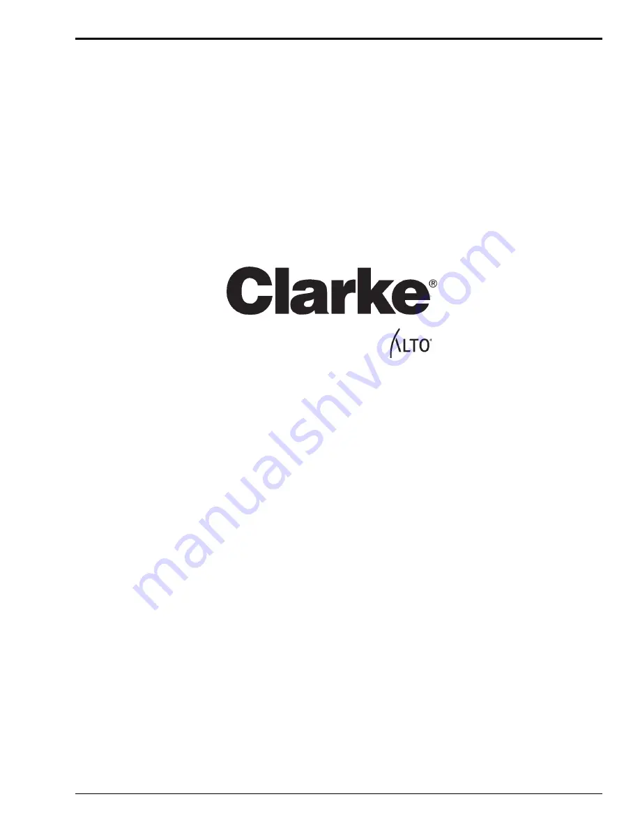 Clarke ultra speed Operator'S Manual Download Page 26