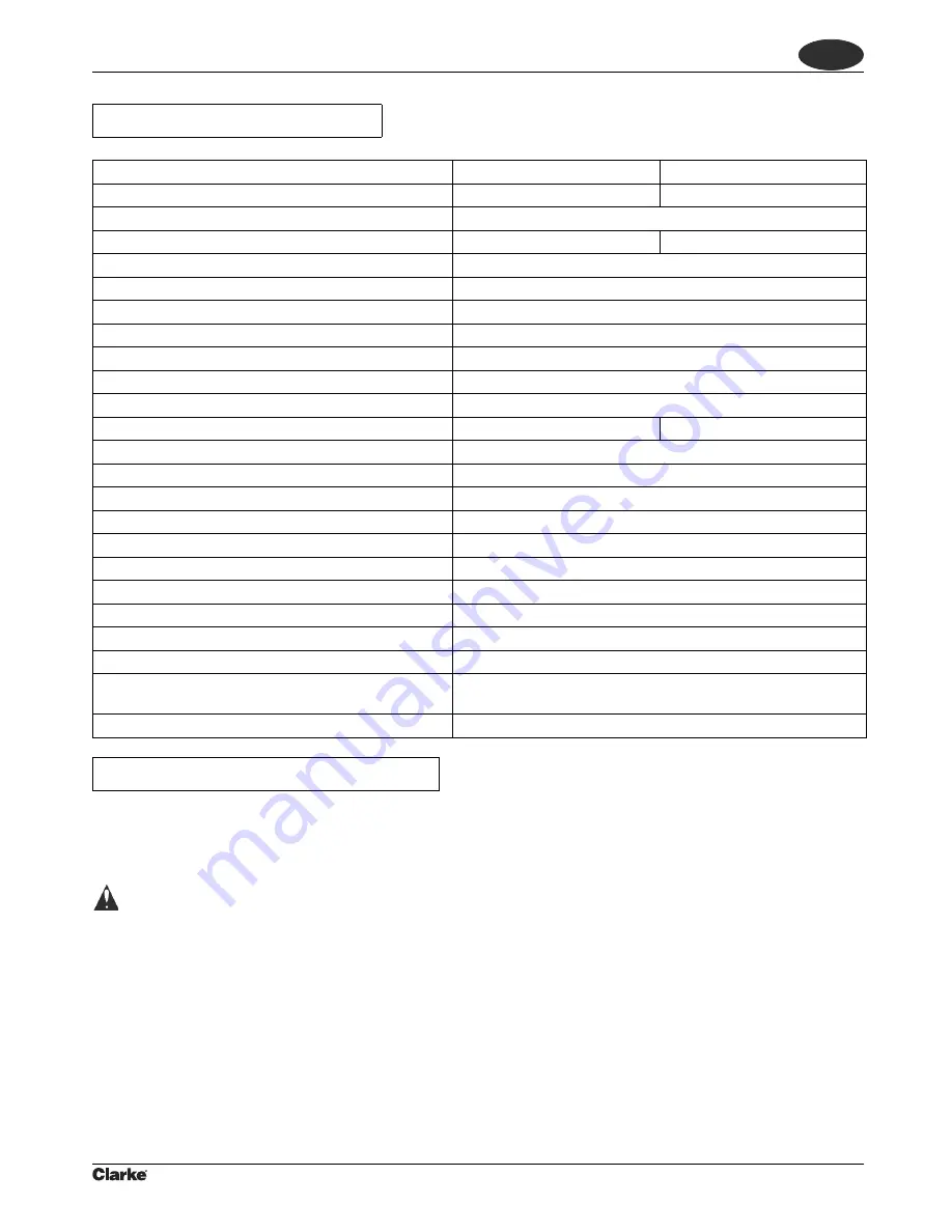 Clarke Vantage 17 cable Operator'S Manual Download Page 7