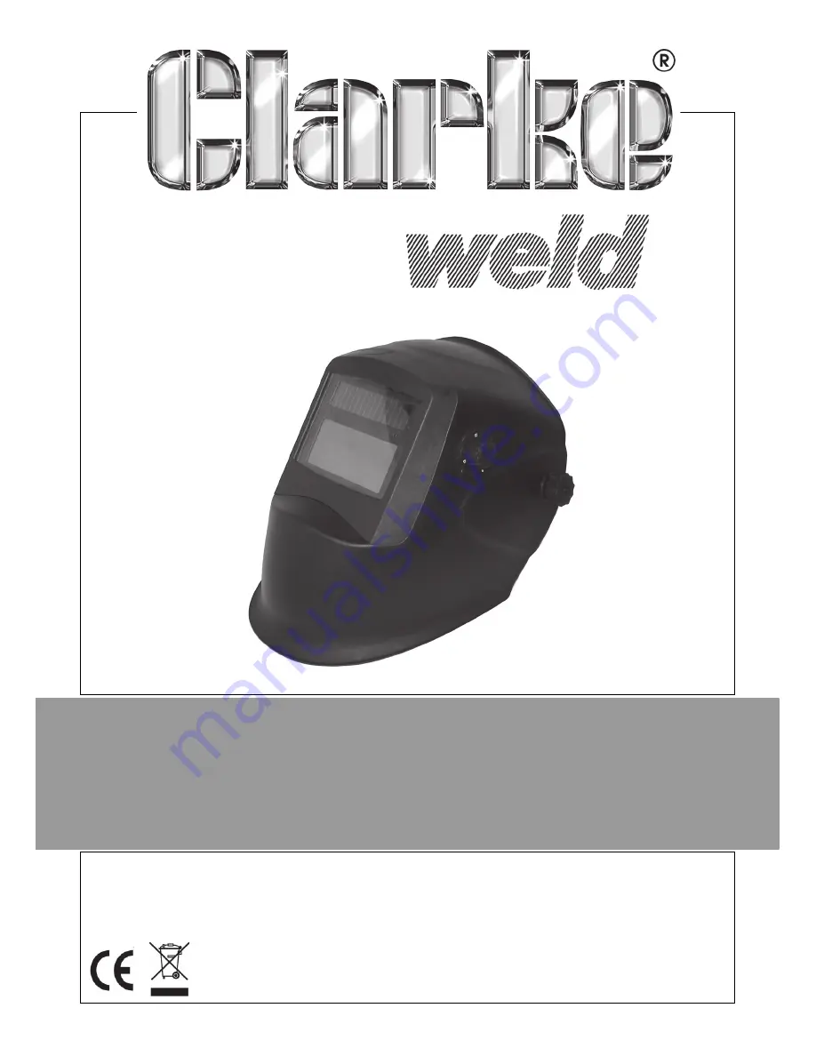 Clarke Weld GWH1 Operation & Maintenance Instructions Manual Download Page 1