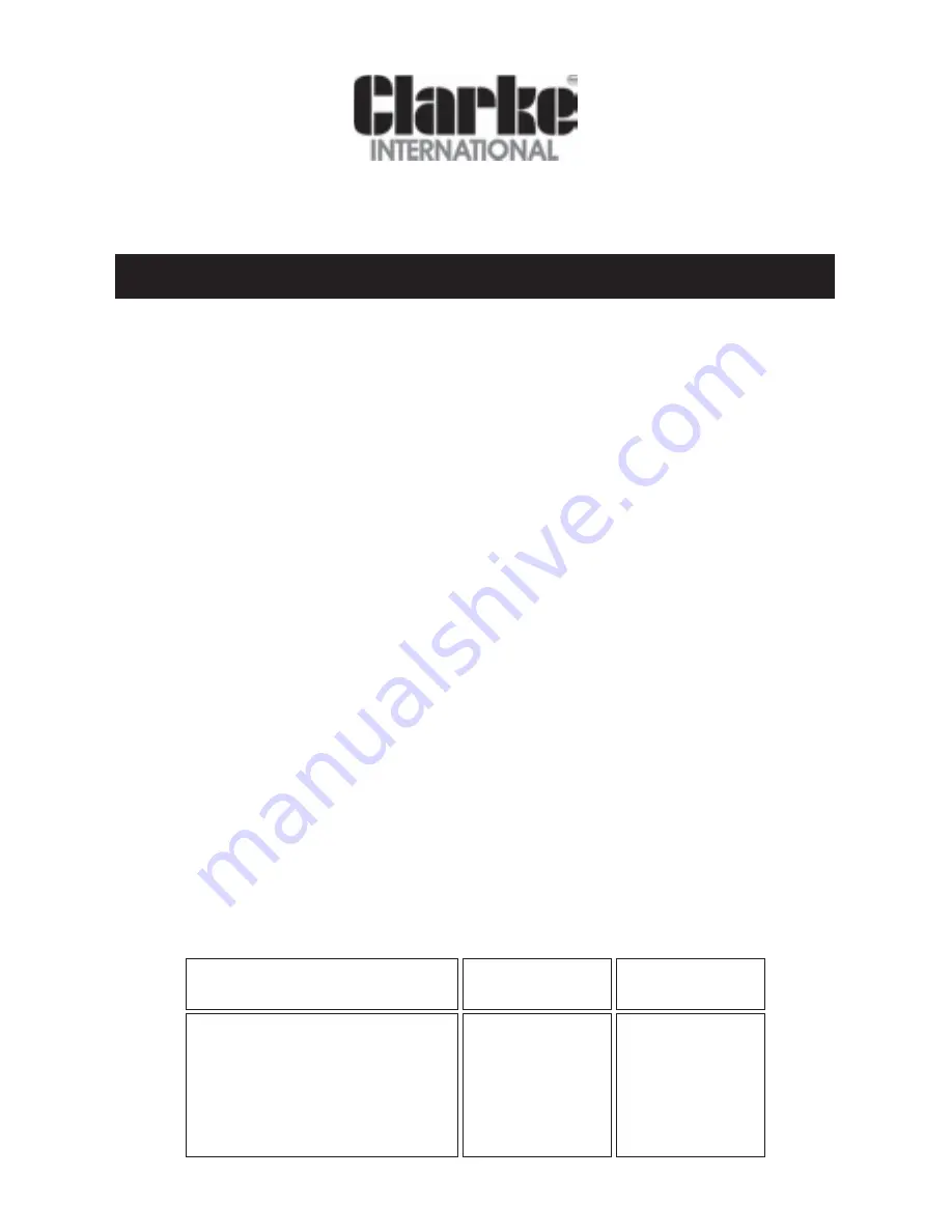 Clarke Woodworker CMS254 Operating & Maintenance Instructions Download Page 2