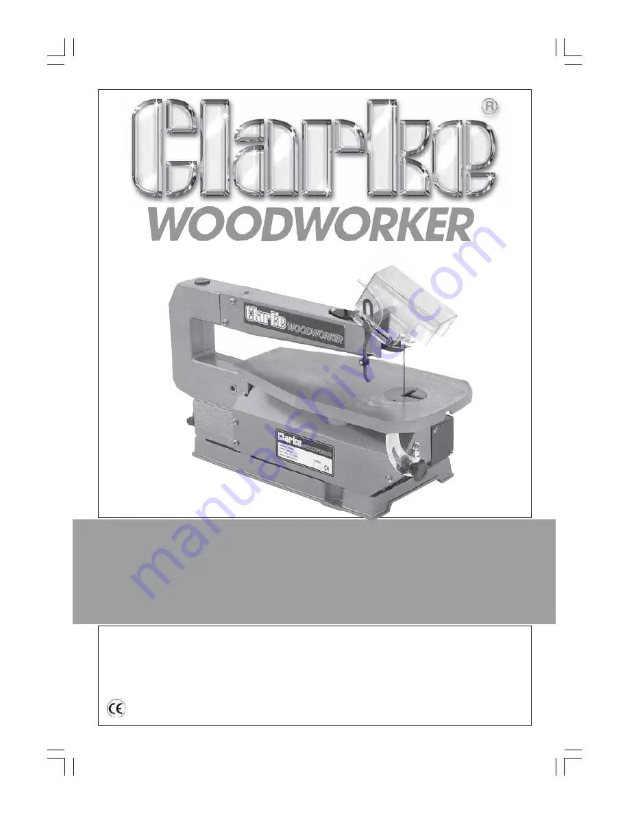 Clarke Woodworker CSS400B Скачать руководство пользователя страница 1