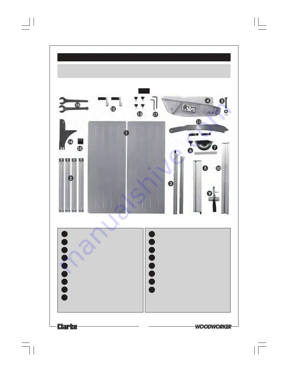 Clarke Woodworker CTS10D Operating & Maintenance Manual Download Page 11