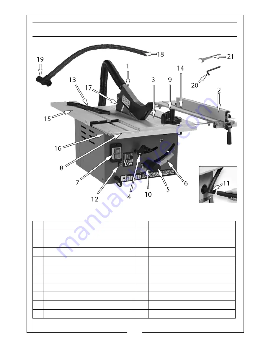 Clarke Woodworker CTS14 Скачать руководство пользователя страница 10