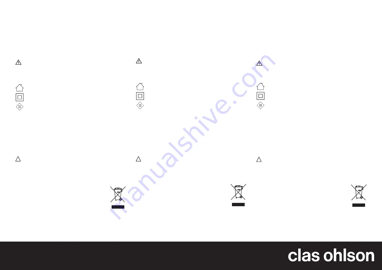 Clas Ohlson DE2111 Quick Start Manual Download Page 1