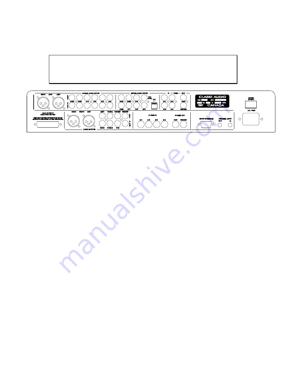 Classe Audio SSP-25 Owner'S Manual Download Page 17