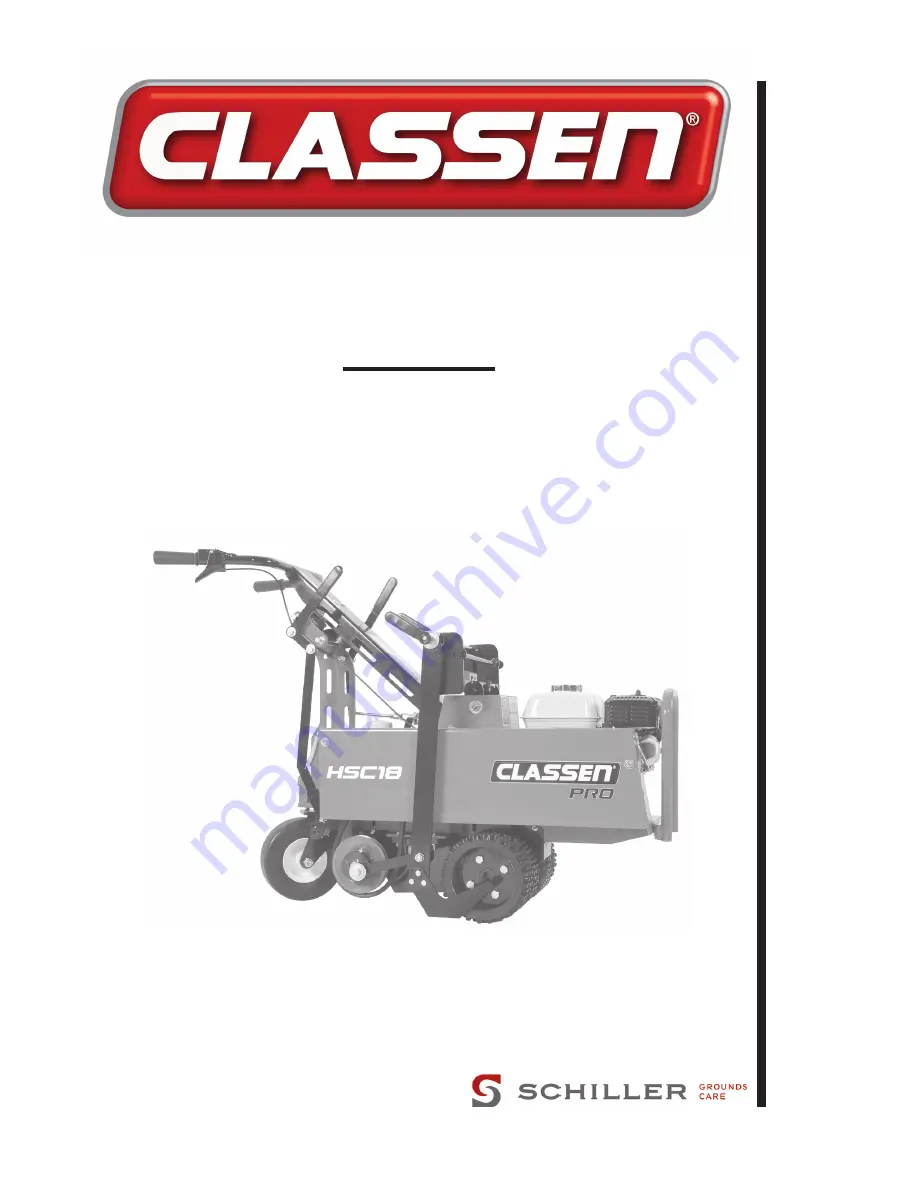 Classen HSC185 Parts Manual Download Page 1