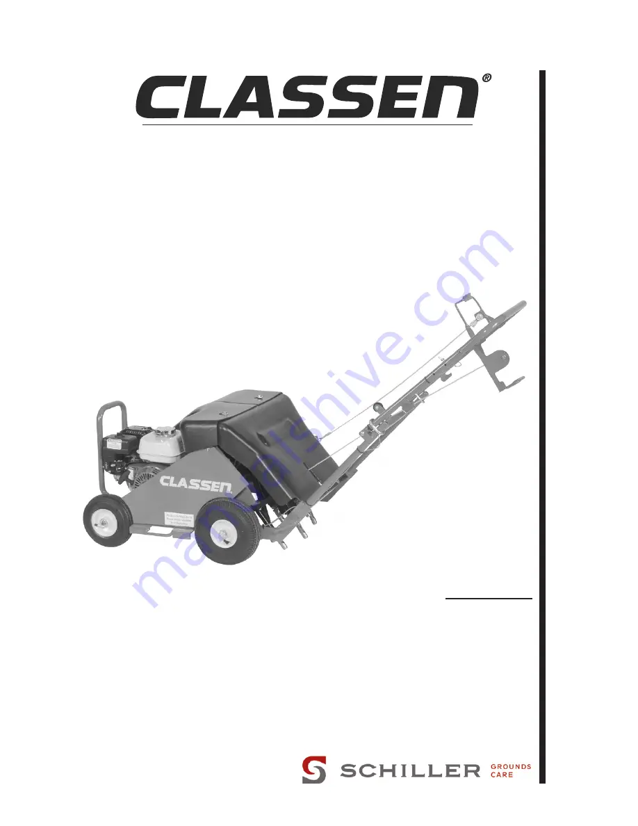 Classen RA-21B Operator'S Manual Download Page 1