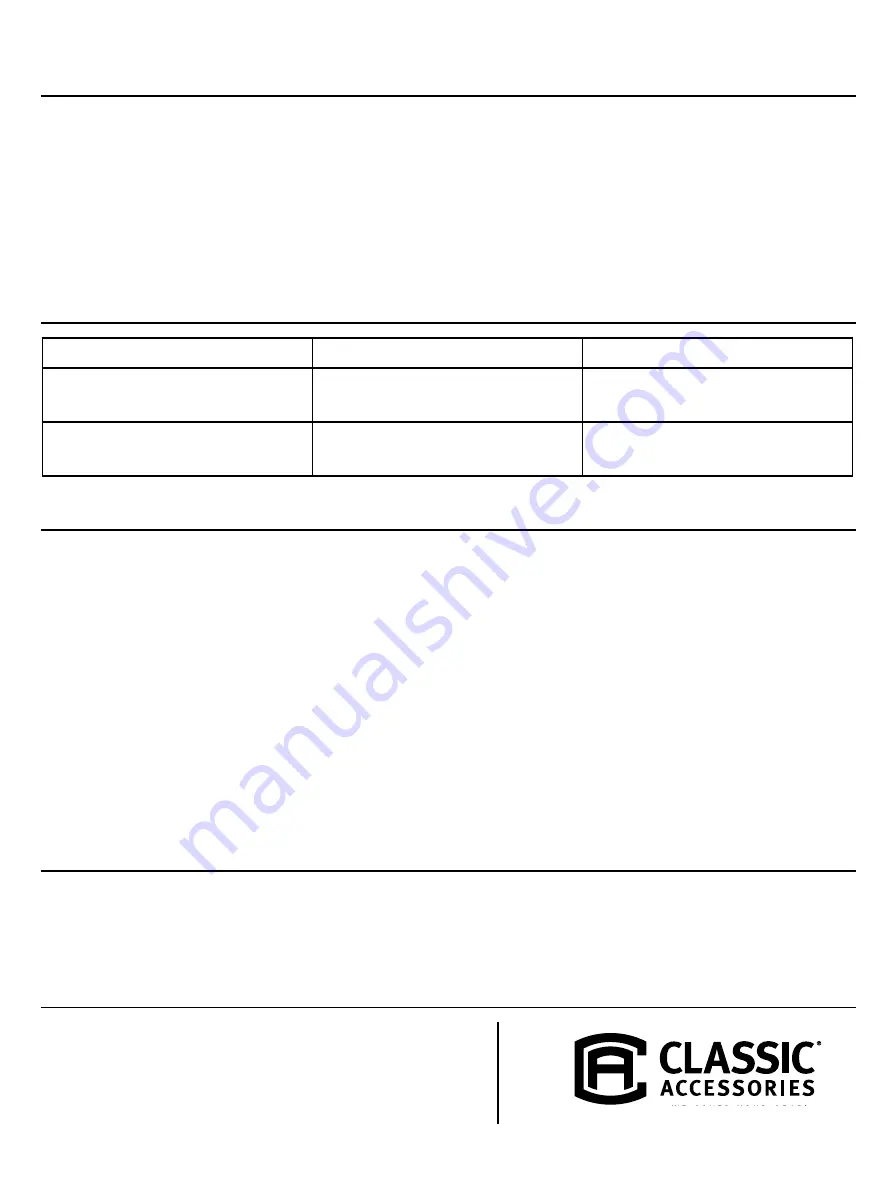 Classic Accessories 52-065-010404-00 Quick Start Manual Download Page 14