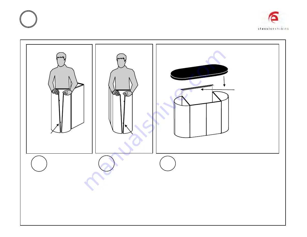 Classic Exhibits Curved Counter Setup Instructions Download Page 3