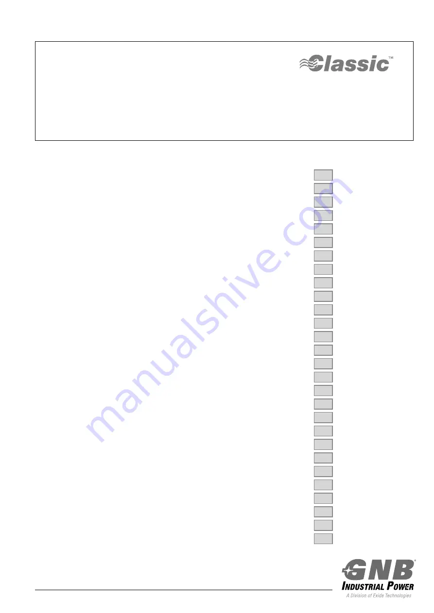 Classic Energy Bloc Series Operating Instructions Manual Download Page 1