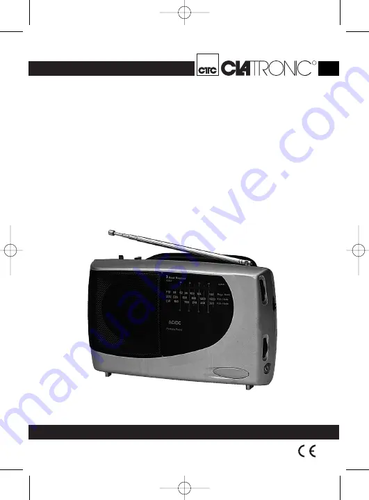 Clatronic TR 436 Instruction Manual & Guarantee Download Page 1