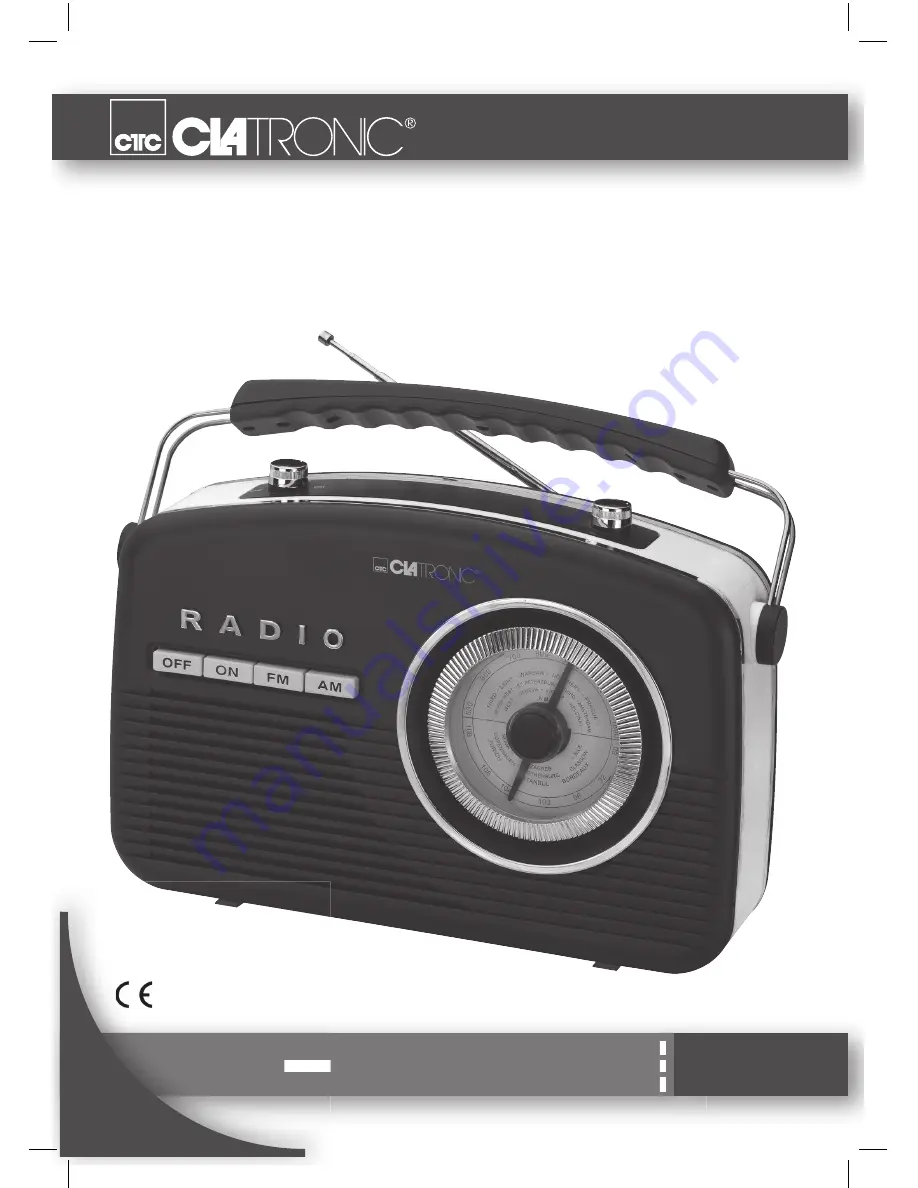 Clatronic TR 825 Instruction Manual Download Page 1