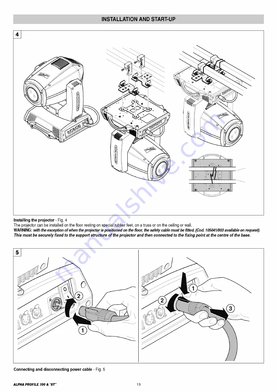 Clay Paky ALPHA PROFILE 700 Скачать руководство пользователя страница 13