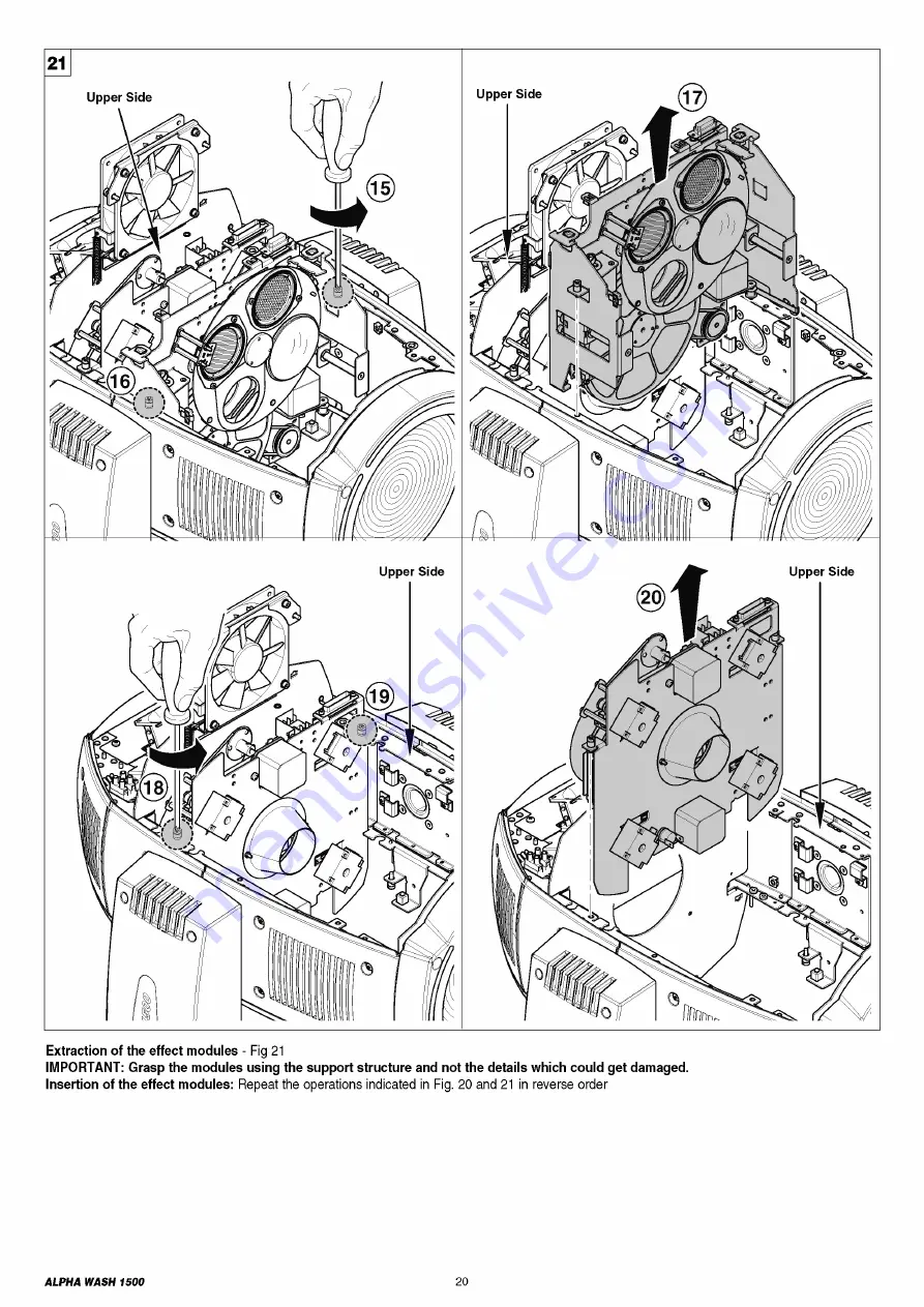 Clay Paky ALPHA WASH 1500 Скачать руководство пользователя страница 20