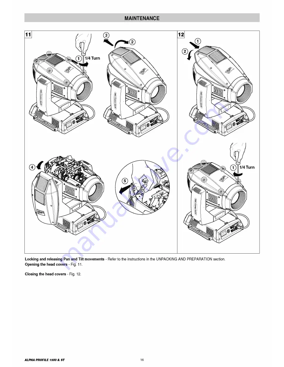 Clay Paky C61330 Instruction Manual Download Page 16