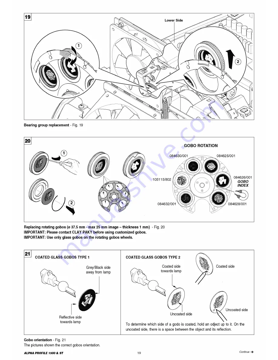 Clay Paky C61330 Instruction Manual Download Page 19