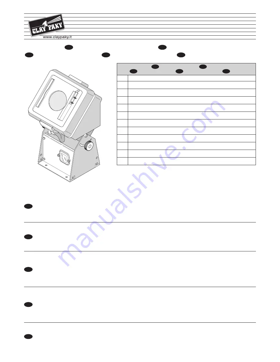 Clay Paky CP COLOR 400 Instruction Manual Download Page 1