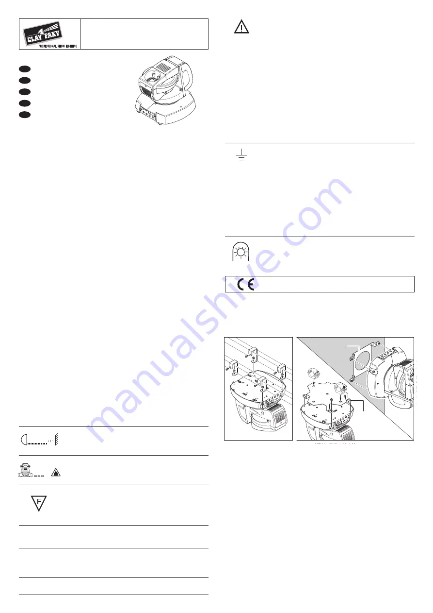 Clay Paky POINT MH Installation Manual Download Page 1