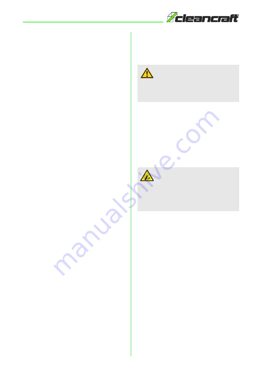 CleanCraft KM 625 Operating Instructions Manual Download Page 8