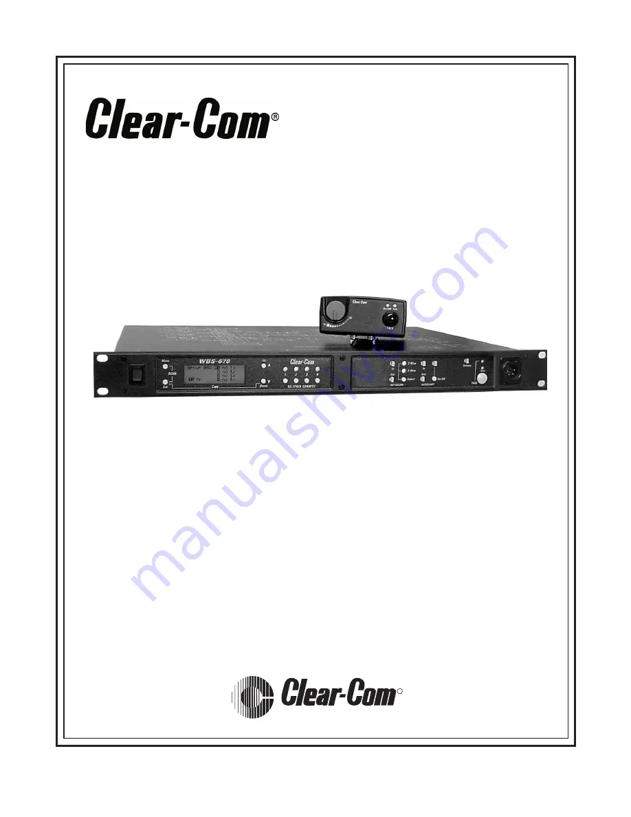 Clear-Com WBS-670 Скачать руководство пользователя страница 1