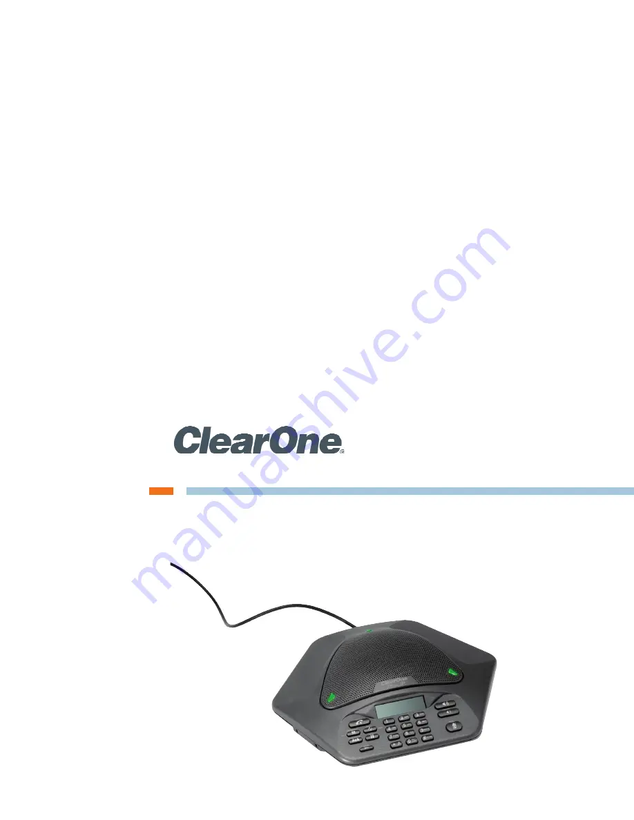 ClearOne Audio Conferencing Скачать руководство пользователя страница 1