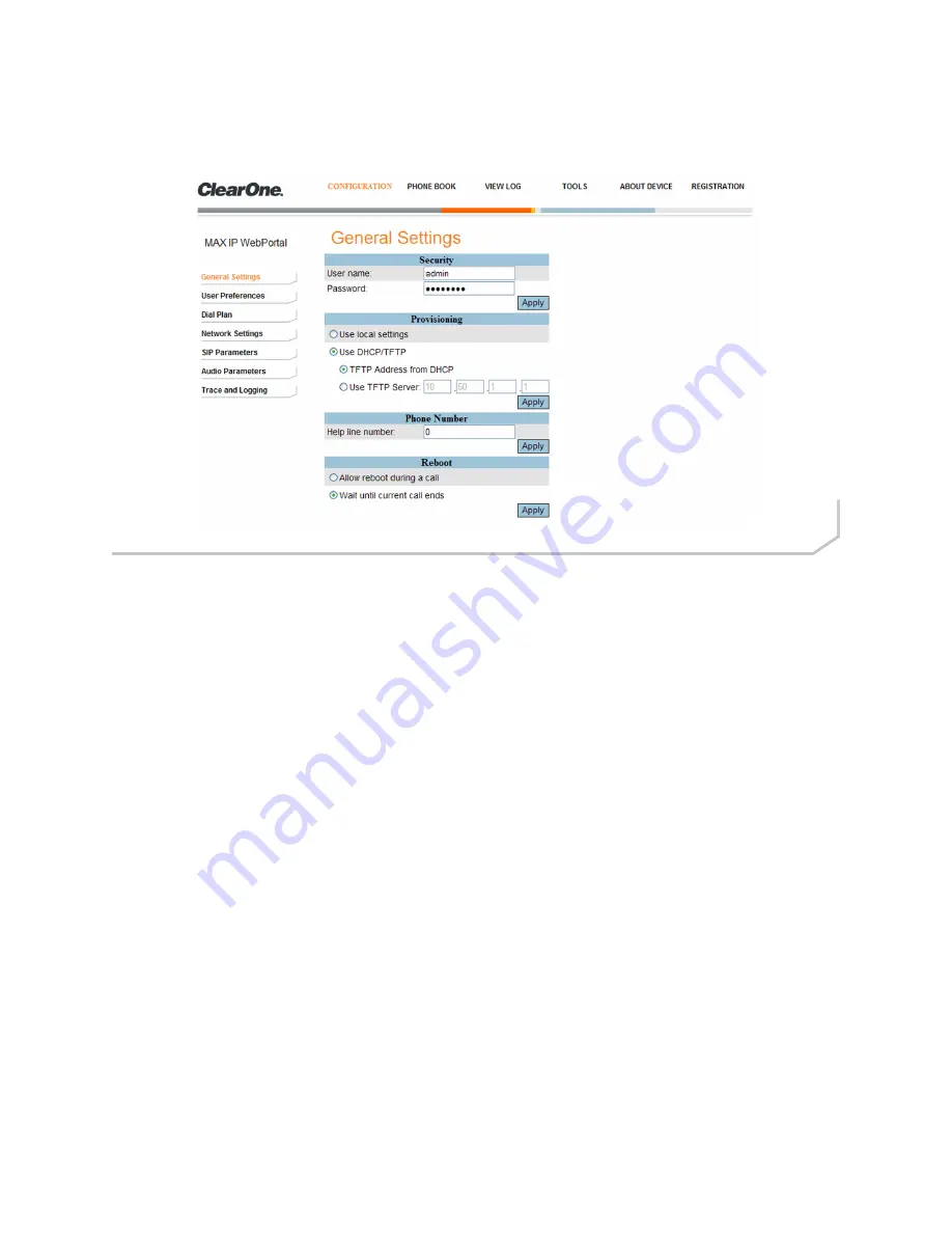 ClearOne Audio Conferencing Administrator'S Manual Download Page 20