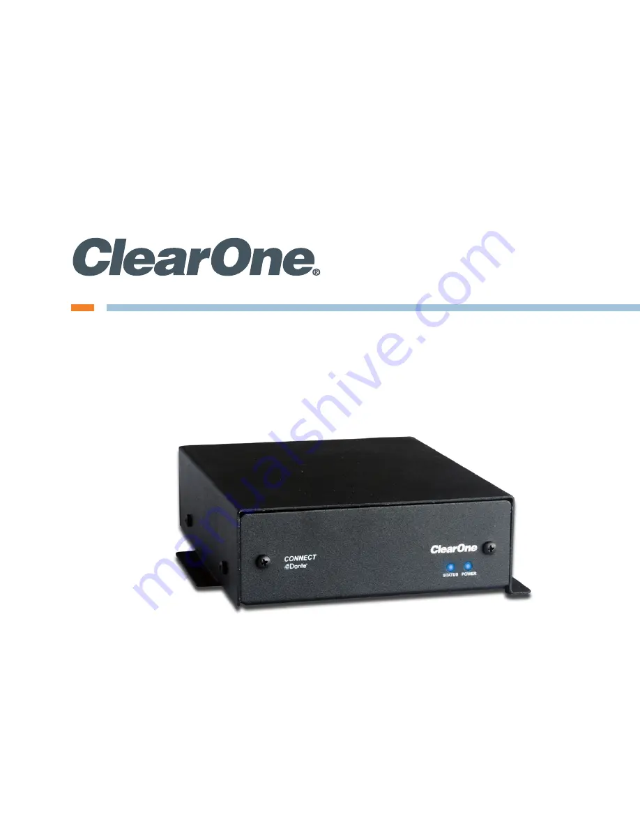 ClearOne CONNECT Dante Скачать руководство пользователя страница 1